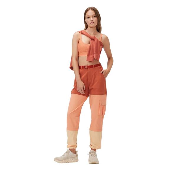 NWT Outdoor Voices Rectrek Zip-Off Pants XS Melon Colorblock Gorpcore Hiking - Picture 2 of 16